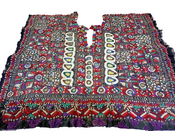 Banjara Yoke,afghani patch Mirror Work Hand Embro… - image 4