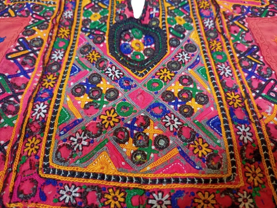 Banjara Yoke,afghani patch Mirror Work Hand Embro… - image 7