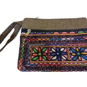 Bolso banjara, bolso bordado, bolso afgano, bolso de mano bohemio con borlas tribales hecho a mano, bolso de mano, hermoso bolso bohemio bordado con banjara para mujer