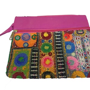 Bolso banjara, bolso bordado, bolso afgano, bolso de mano bohemio con borlas tribales hecho a mano, bolso de mano, hermoso bolso bohemio bordado con banjara para mujer