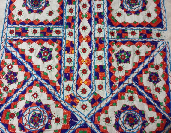 Banjara Yoke,afghani patch Mirror Work Hand Embro… - image 5