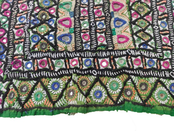 Banjara Yoke,afghani patch Mirror Work Hand Embro… - image 4