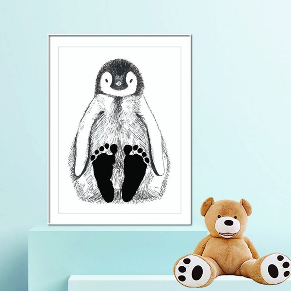 EMPREINTE D'ART DE BÉBÉ - Pingouin