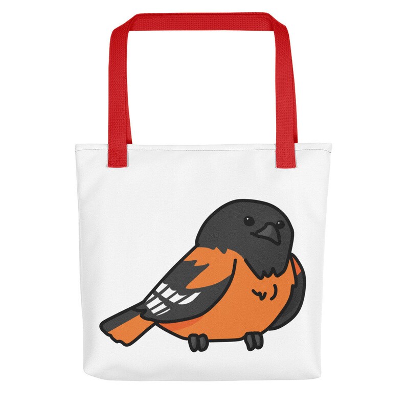 eco friendly gift reusable gag budgie gift chubby bird Baltimore Oriole tote bag \u2013 shoulder bag with bird illustration parrot gift