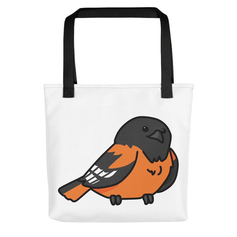 eco friendly gift reusable gag budgie gift chubby bird Baltimore Oriole tote bag \u2013 shoulder bag with bird illustration parrot gift