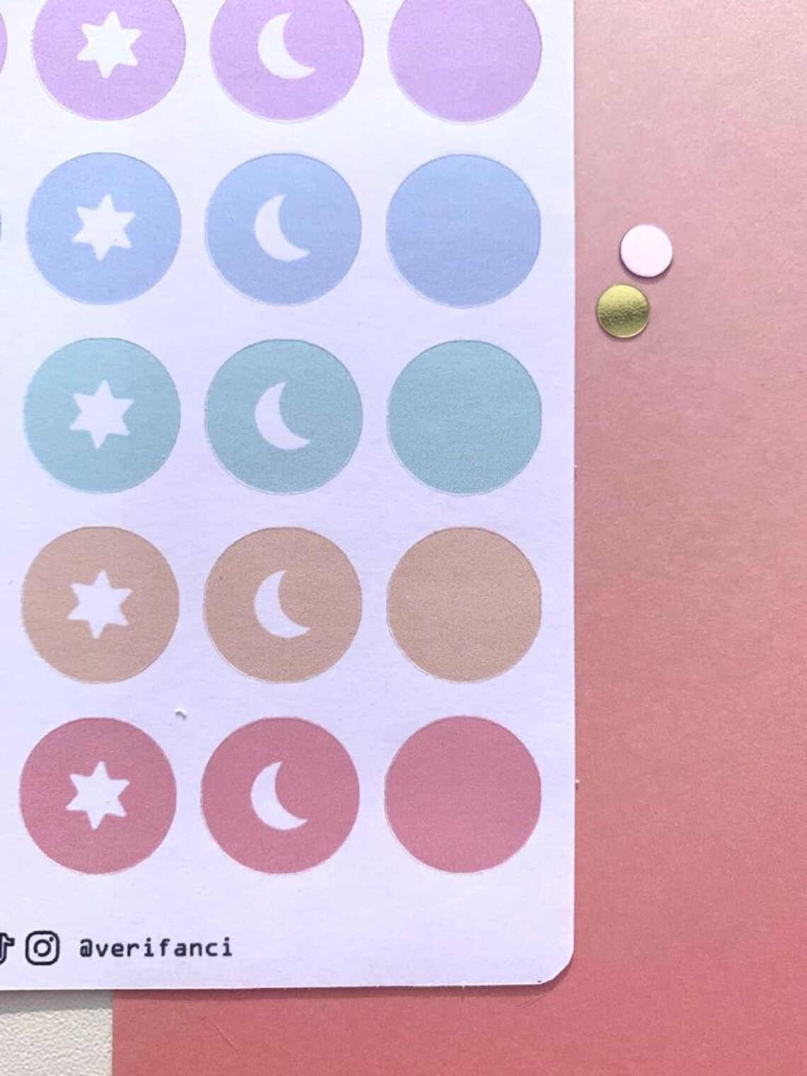 Circle stationary sticker sheet planner stickers bullet | Etsy