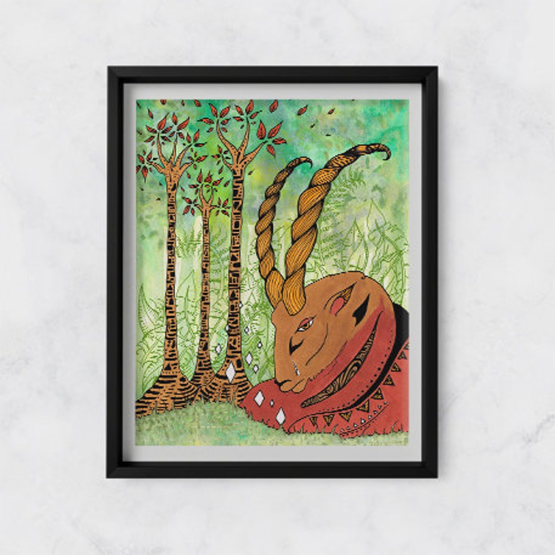 Capricorn Forest Wall Art Horoscope Star Sign Animal - Etsy Ireland Capricorn Forest Wall Art Horoscope Star Sign Animal - Etsy Ireland