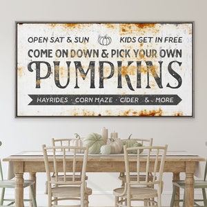 Pumpkin Patch Sign | Rustic Fall Decor | Name Established Sign | Modern Farmhouse | Vintage Thanksgiving | Rustic Halloween Sign