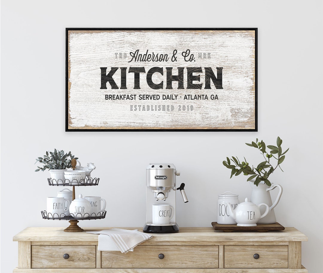 Personalized Kitchen Sign Kitchen Decor Custom Sign Kitchen Signs Decor