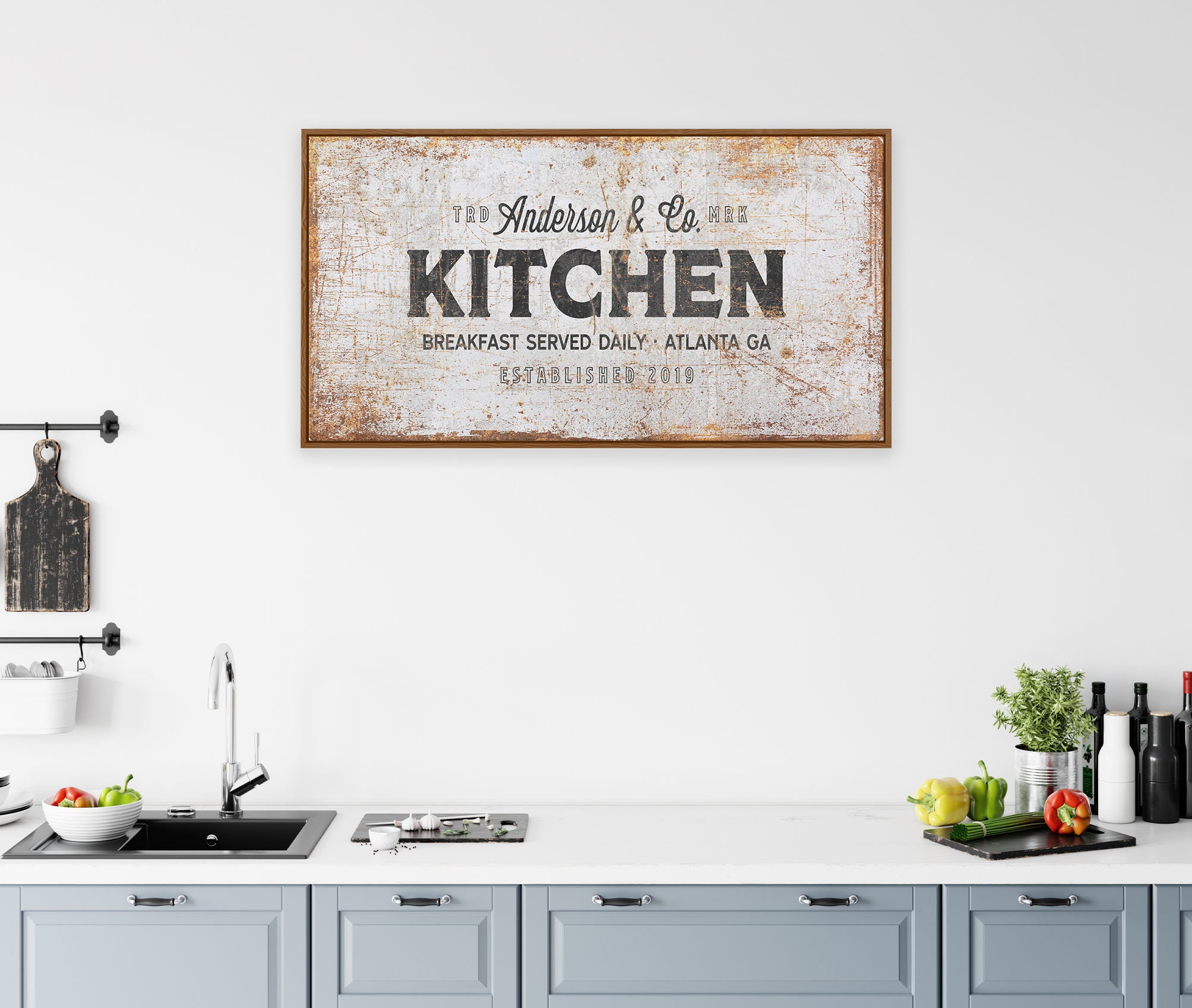 Personalized Kitchen Sign Kitchen Decor Custom Sign Etsy