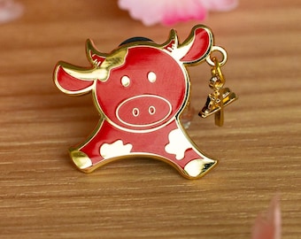 Zodiac: Year of the Ox - RED - Lunar New Year 2021 Pin