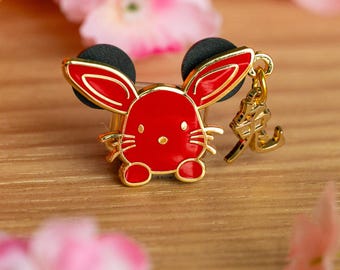 Zodiac: Year of the Rabbit - RAISED EARS RED - Lunar New Year 2023 Pin