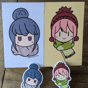 Laid Back Camp Rin Nadeshiko Sticker Print Bundle Yuru