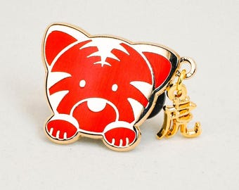 Zodiac: Year of the Tiger - RED - Lunar New Year Pin