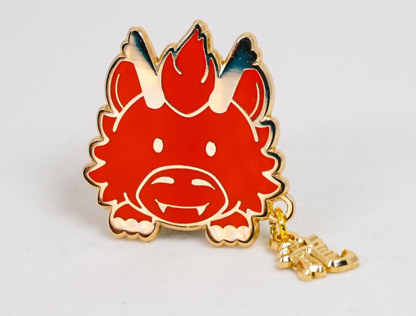 Zodiac: Year of the Dragon - RED - Lunar New Year Pin