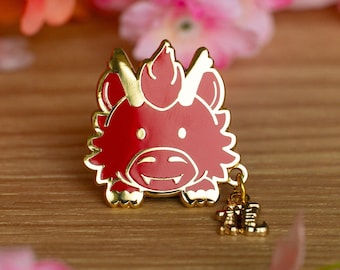 Zodiac: Year of the Dragon - RED - Lunar New Year Pin