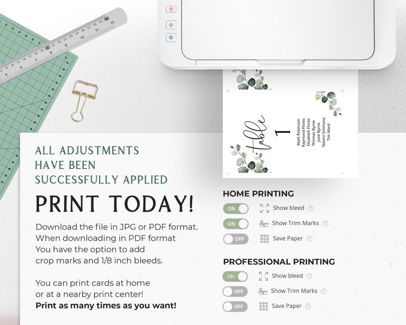 Minimalist Seating Chart Template, Eucalyptus Table Seating Chart Card, Printable Seating Plan, Hanging Greenery Seating Chart Wedding EVA image 9