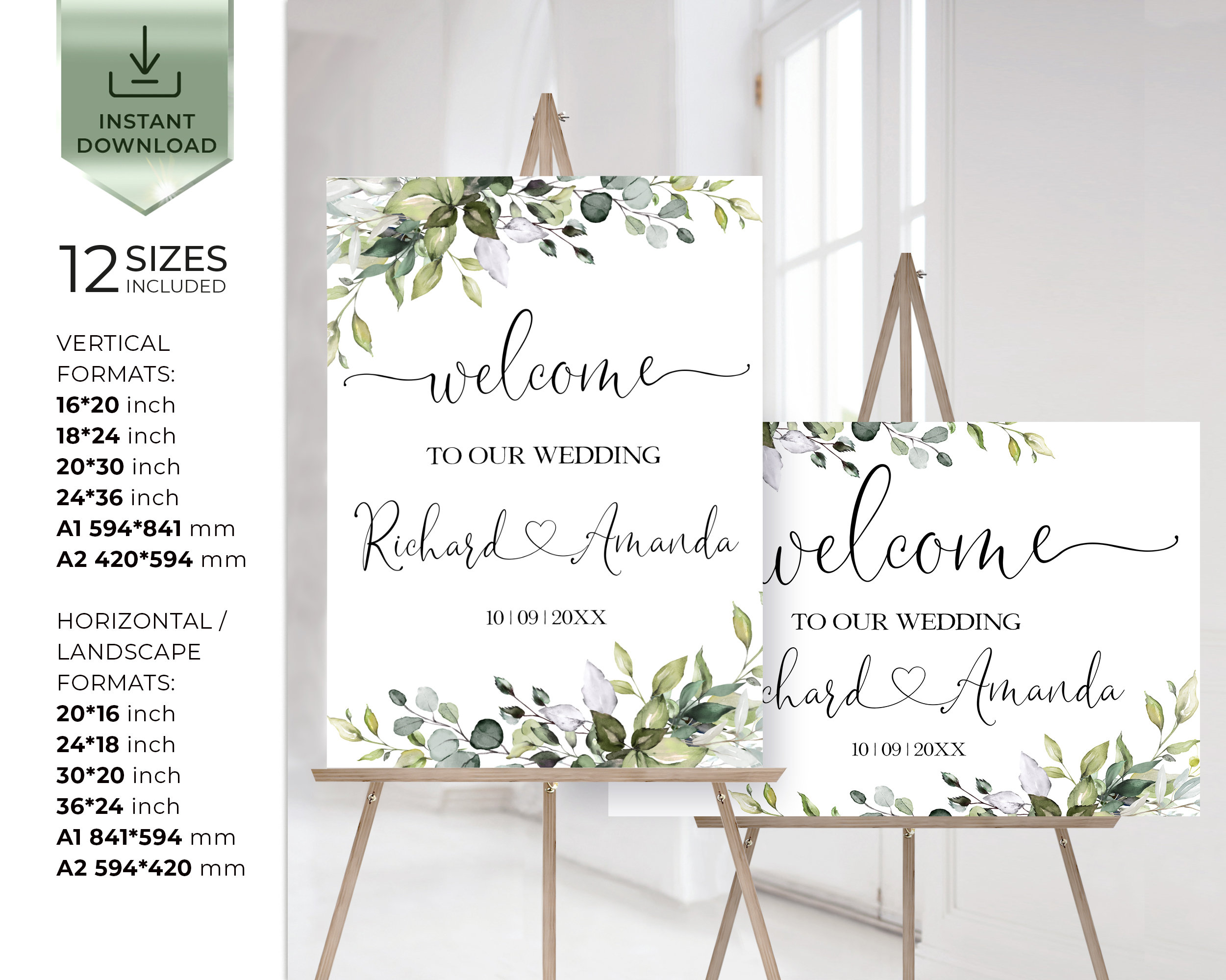 AMELIA Editable Welcome Sign Welcome Sign Template - Etsy