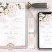 AVA Wedding Invitation Template Watercolor soft blush pink Flowers, Floral, Editable, Printable Invite For Home Printing, Wedding Invites