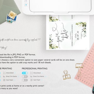 Save The Date Template, Eucalyptus Digital Save the Date Digital Download, Smartphone, Greenery Template, Editable AMELIA image 6