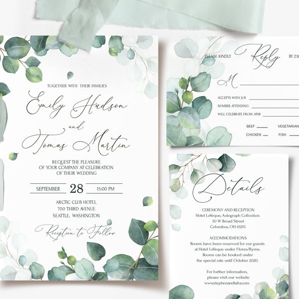 Printable Wedding Invitation - Etsy UK