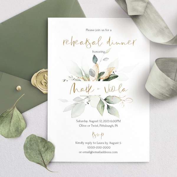 ISABELLA Flowers Rehearsal Dinner Invitation Template, Printable Rehearsal Invite, Editable, INSTANT, iPhone Mobile rehearsal dinner