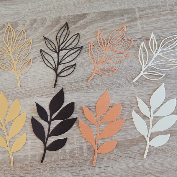 Découpes de grandes feuilles scrapbooking