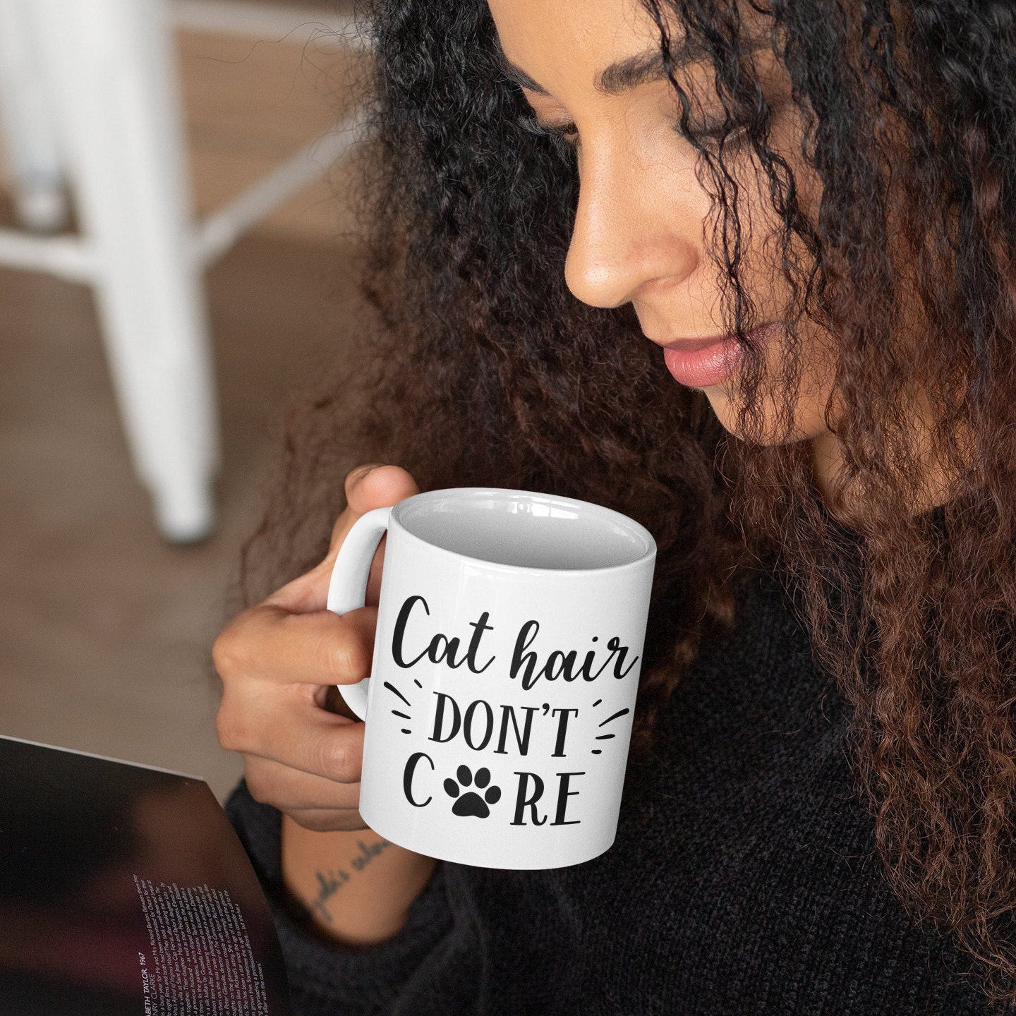 Cat Hair Don't Care Mug Funny Cat Mug Cat Mom Cat Etsy UK