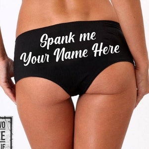 Spank Me Crotchess Thong Panties,black Sexy Thong Panties,g-string,custom  Personalized Thong,custom Panties,rude Thong,spanking Fetish Panty -   New Zealand