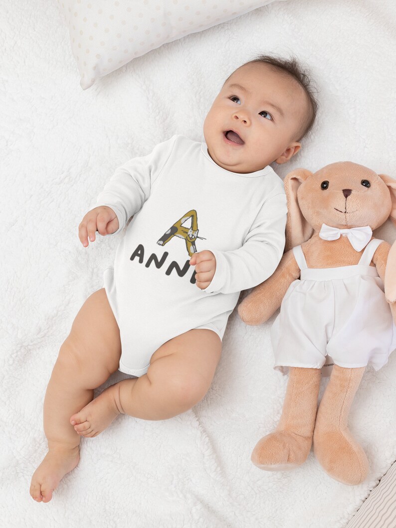 Personalized Name Kitty Baby Onesie