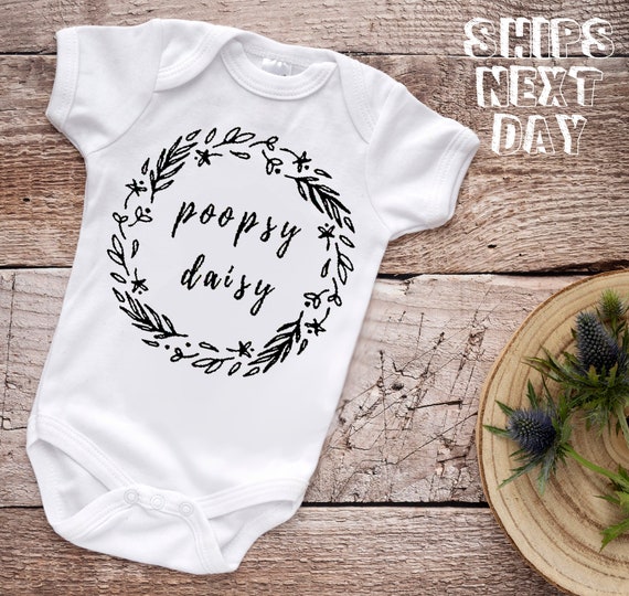 Bodysuit for Boys or Girls Daisy Infant Shirt Flower Onesie Daisy Baby Onesie Trendy Hipster Baby Clothes