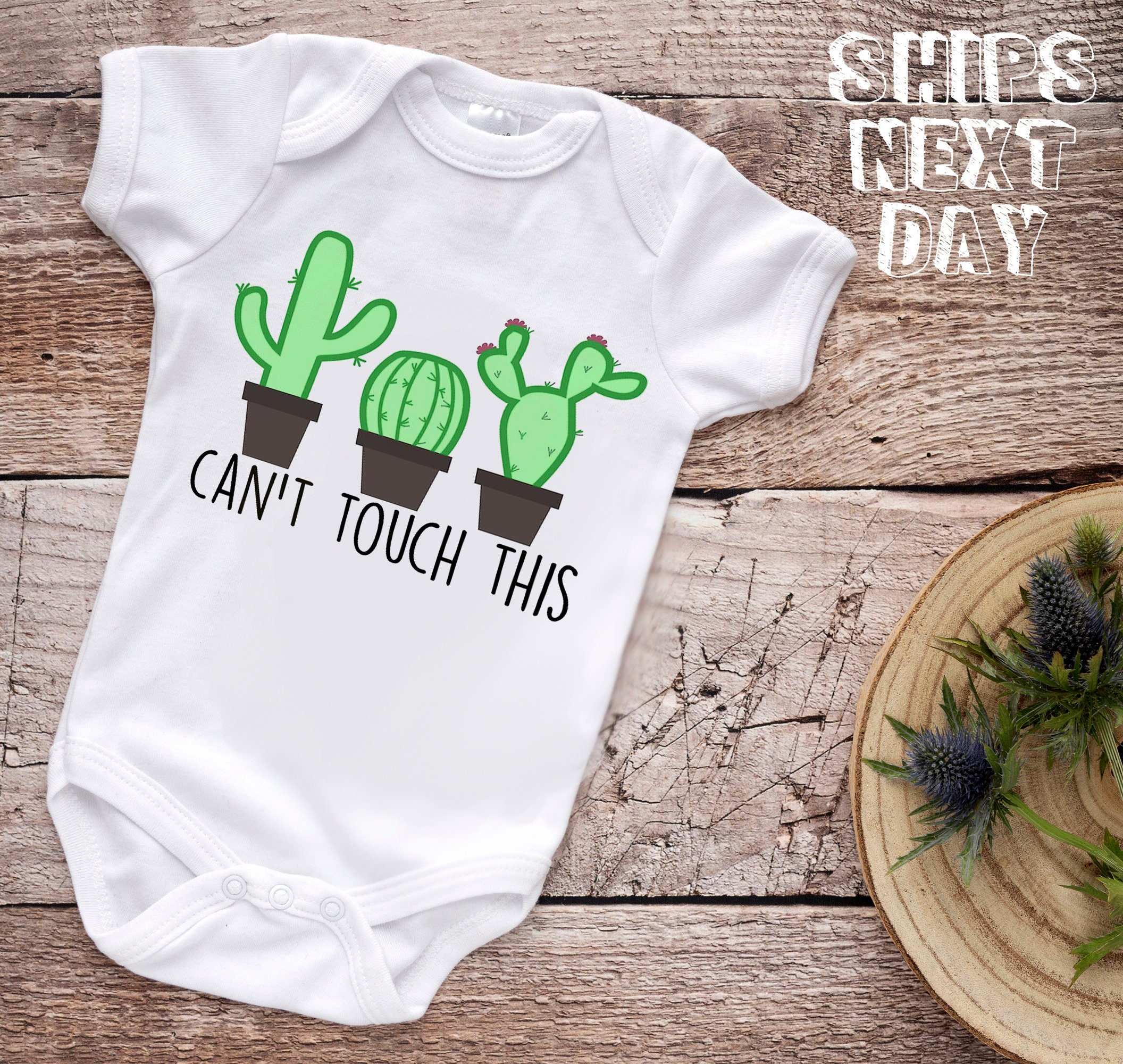 Can't Touch This Cactus Baby Onesie | Etsy