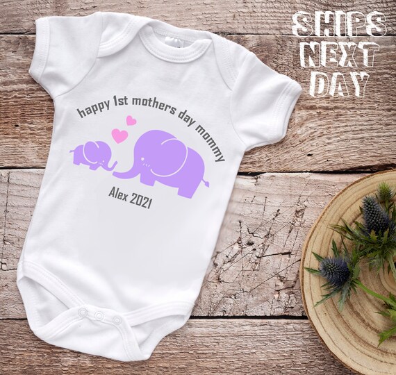 Happy First Mothers Day Baby Onesie Happy Mothers Day Baby - Etsy UK