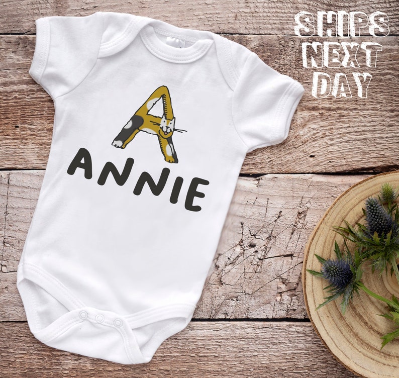 Personalized Name Kitty Baby Onesie