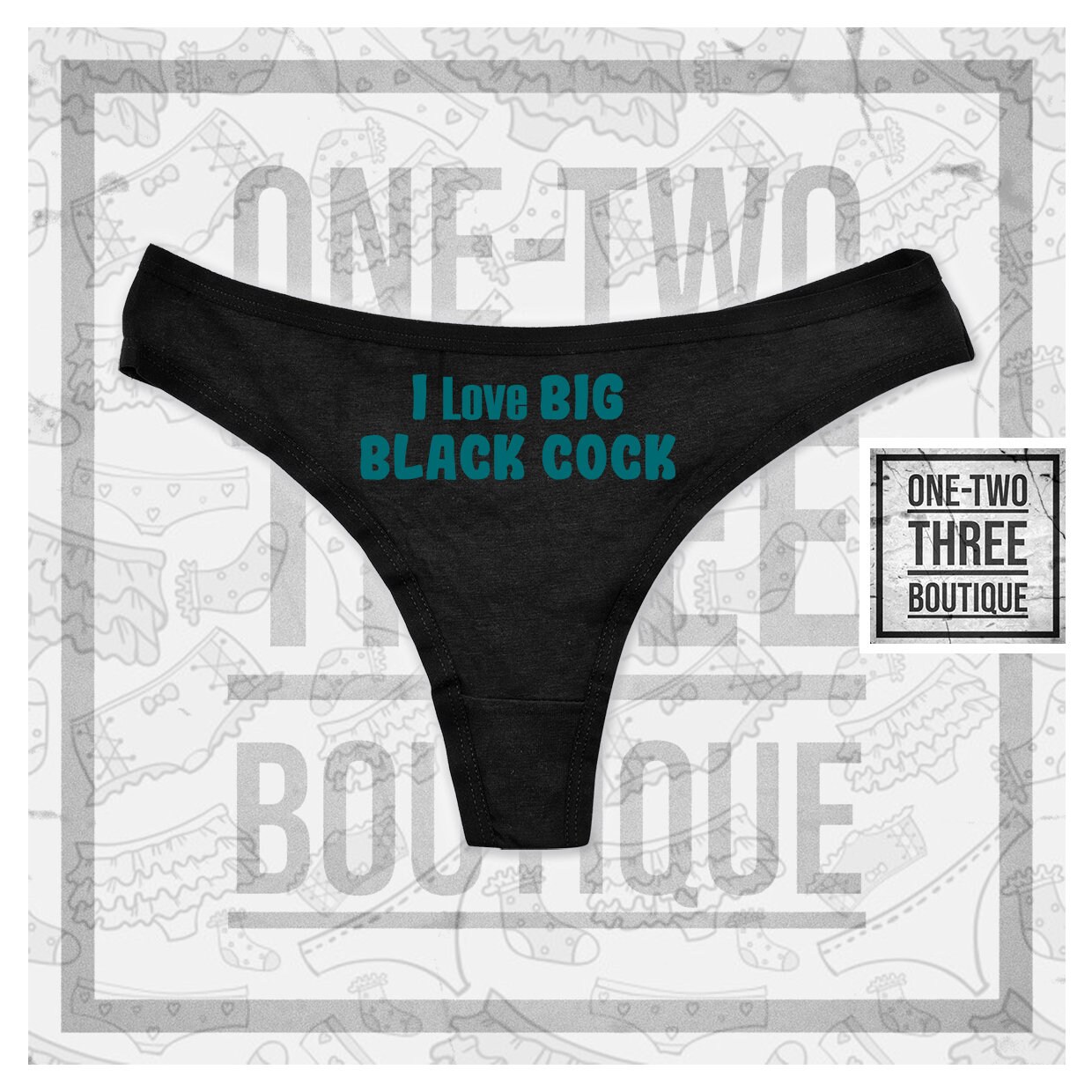 I Love Big Black Cock Thong | Etsy