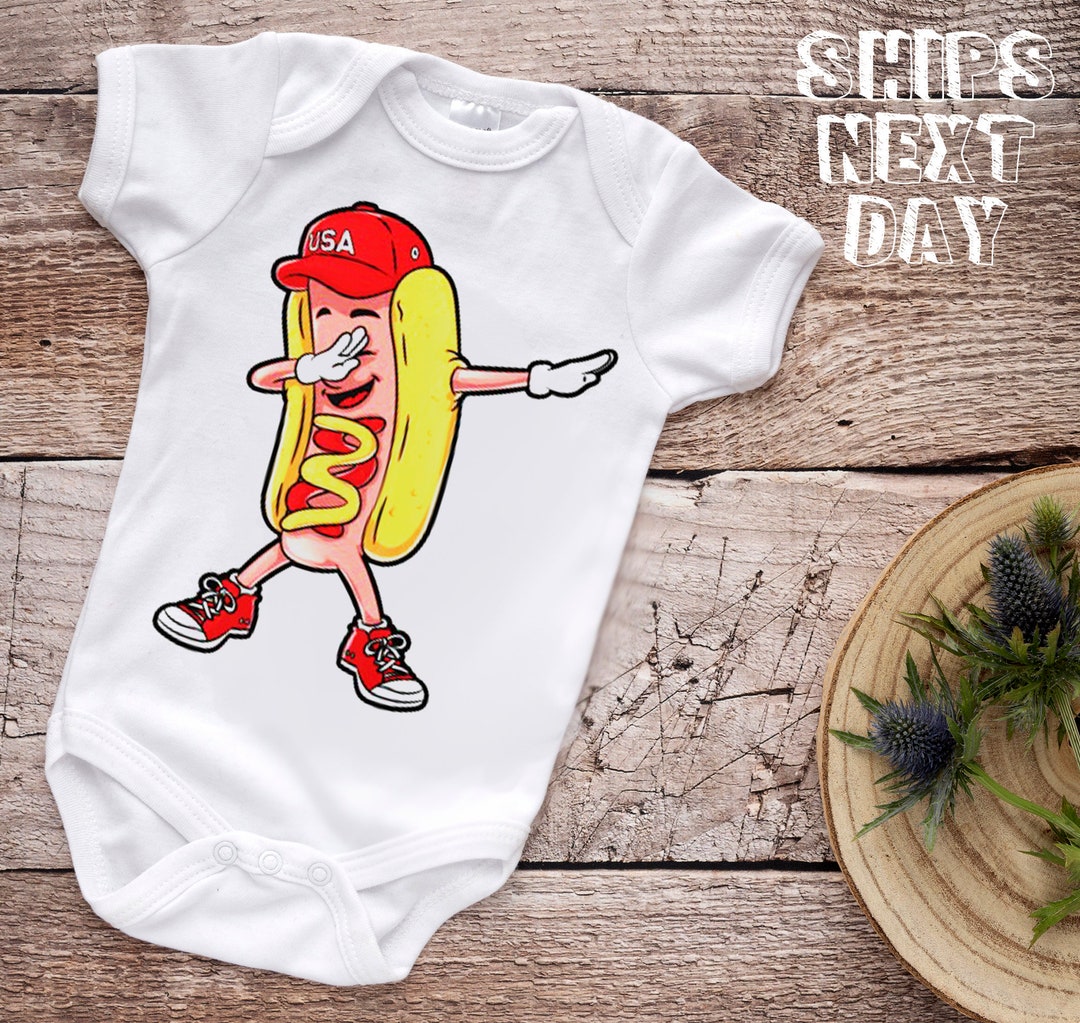 Hot Dogs Baby Onesie Etsy