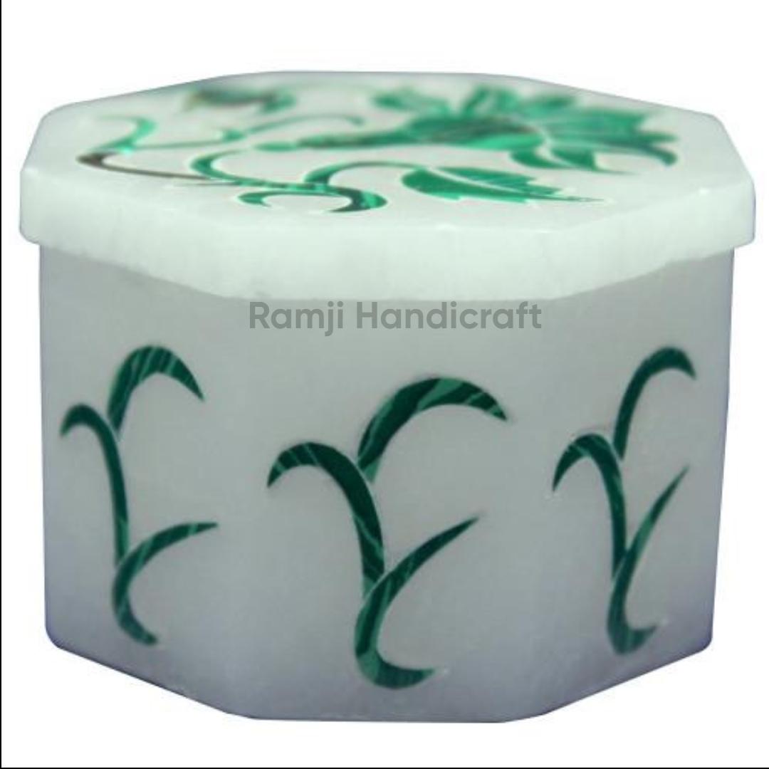 2x2" Octagonal Egyptian Jewelry Box For Women / Handmade Octagonal | Decorative Trinket Box | Indian Marble Gift Box for Women