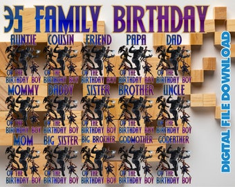 Black Panther Birthday Iron On Transfer, Black Panther Family Package, Panther Family Set, Bundle Family Iron On Transfer, Digital File
