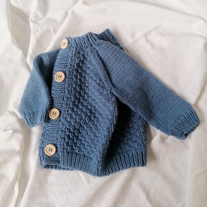 Cardigan Rino is a handmade jacket for your baby. Made in Sicily