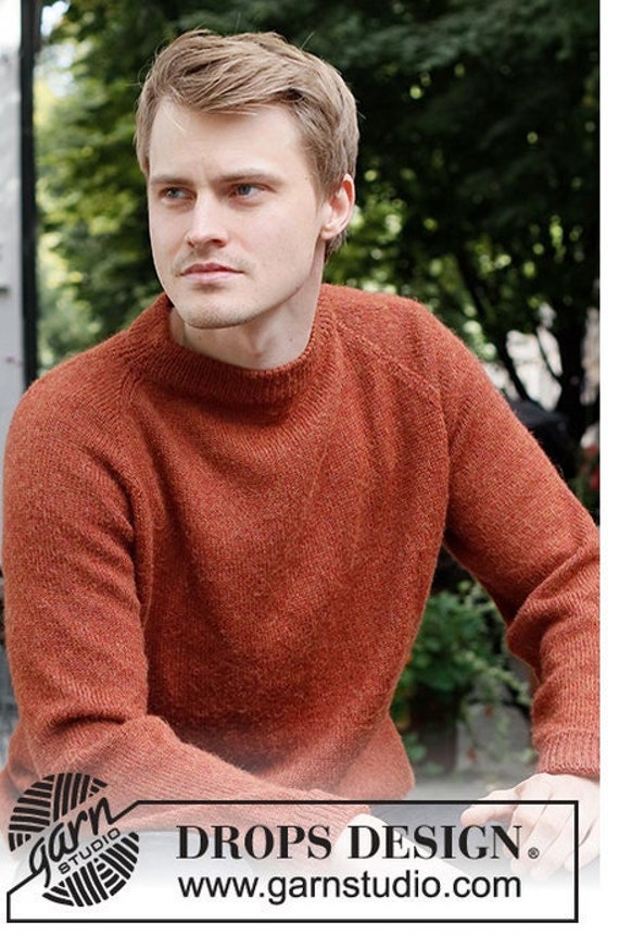 Men's Sweater Made of Alpaca. Drops 