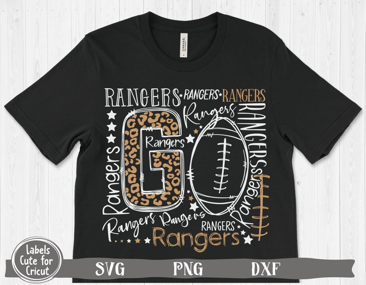 Go Rangers Football Mascot - Rangers School Team SVG PNG