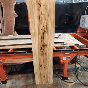 Sweetgum Wood Slab: 74&quot; Live Edge Multi-Figured Reclaimed Wood