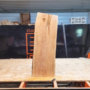 Spalted Maple Wood Slab. 40" X 13-15.5" X 1 9/16". Live-edge. Multi-figured. Flattened, Planed, Vacuum Kiln Dried.