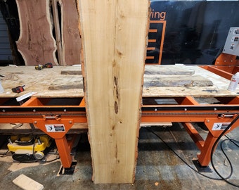 Live edge Sassafras Wood Slab. Multi-Figured, planed, kiln dried. (67"X16-14"X2 1/2")