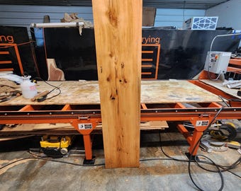 Live edge Spalted Red Oak Wood Slab. Planed, kiln dried. (89"X18"X2")