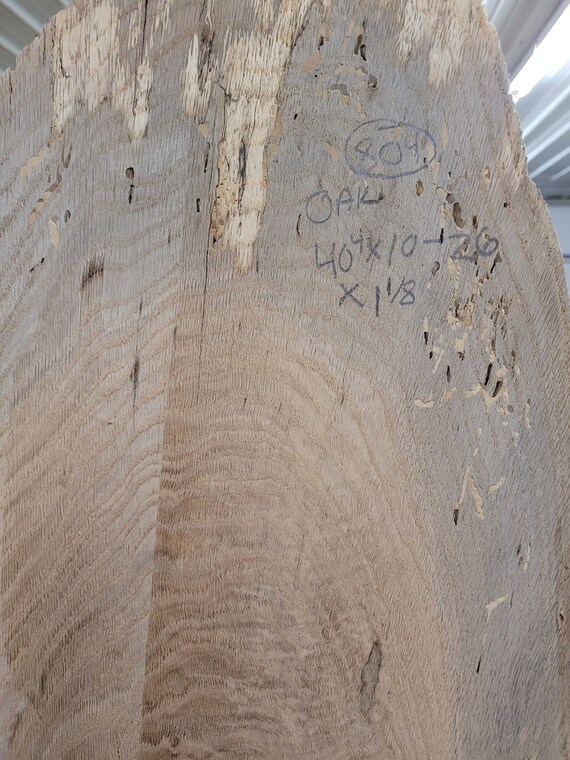 Panneaux Chêne Live Edge Oak Guys - Dalles 550x300x40mm, Séchées Au Four, Doré