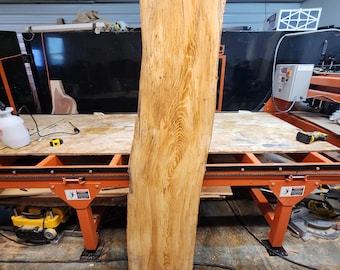Live edge Elm Wood Slab. Multi-Figured, planed, kiln dried. (74"x19-18"x2")