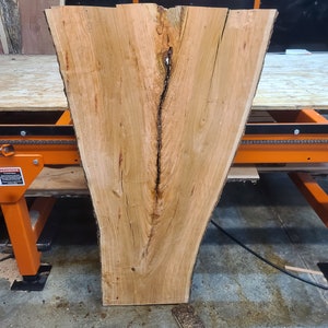 Cherry Wood Slab. 45&quot; X 27 - 16&quot; X 2&quot;. Live-edge. Multi-figured. Flattened, Planed, Vacuum Kiln Dried.