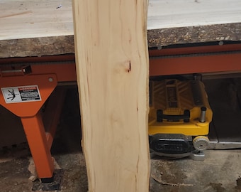 Hickory Wood Slab: Live Edge Multi-Figured Board (46"x11" x 3/4")