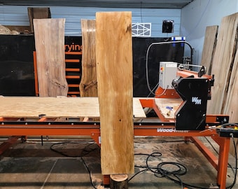 Live edge Elm Wood Slab. Multi-Figured, planed, kiln dried. (69"X14.5-15"X1 7/8")